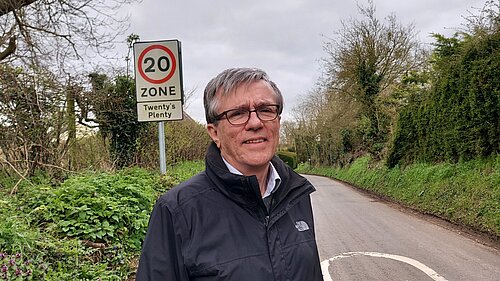 Cllr. Steve Jarvis on country road