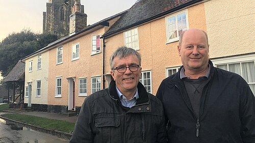 Cllrs. Steve Jarvis and Tom Tyson in Ashwell