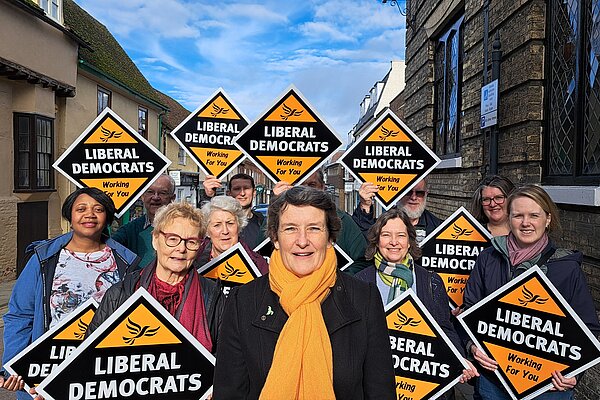 Cllr Ruth Brown with supporters